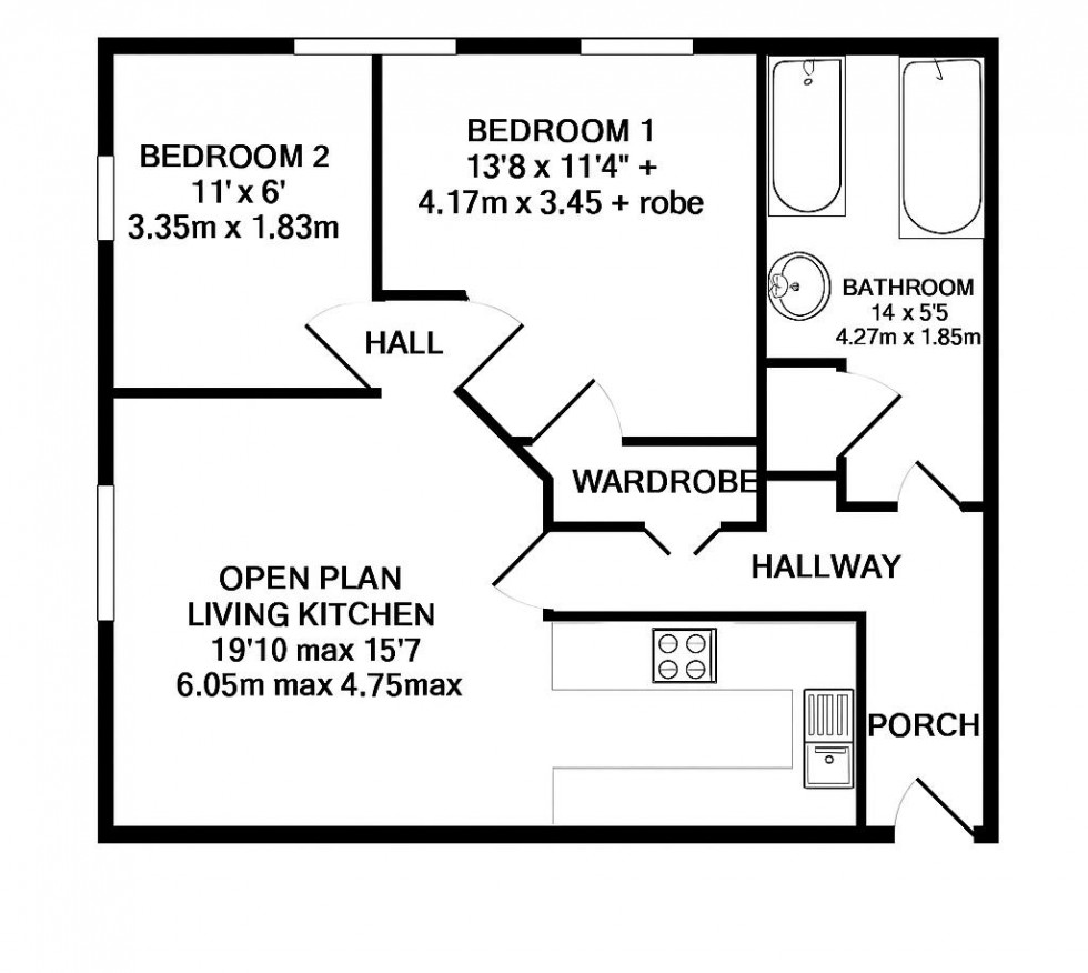 Floorplan for Pavilion Way, Macclesfield